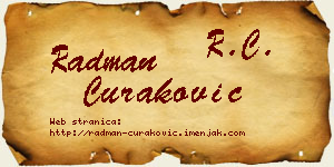 Radman Curaković vizit kartica